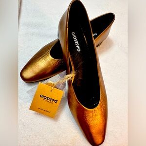 🎄 GIOSEPPO metallic leather flats